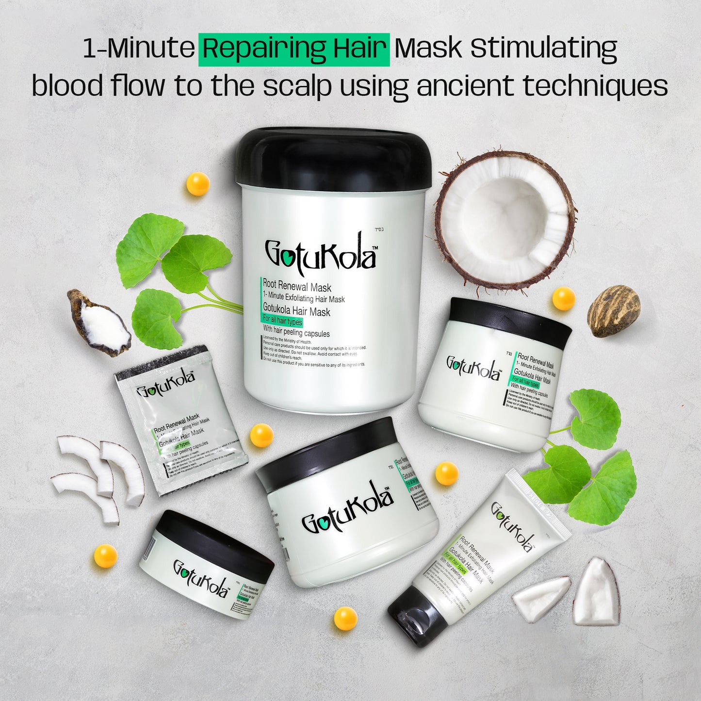 Hair mask with pealing capsules - 500 ml
